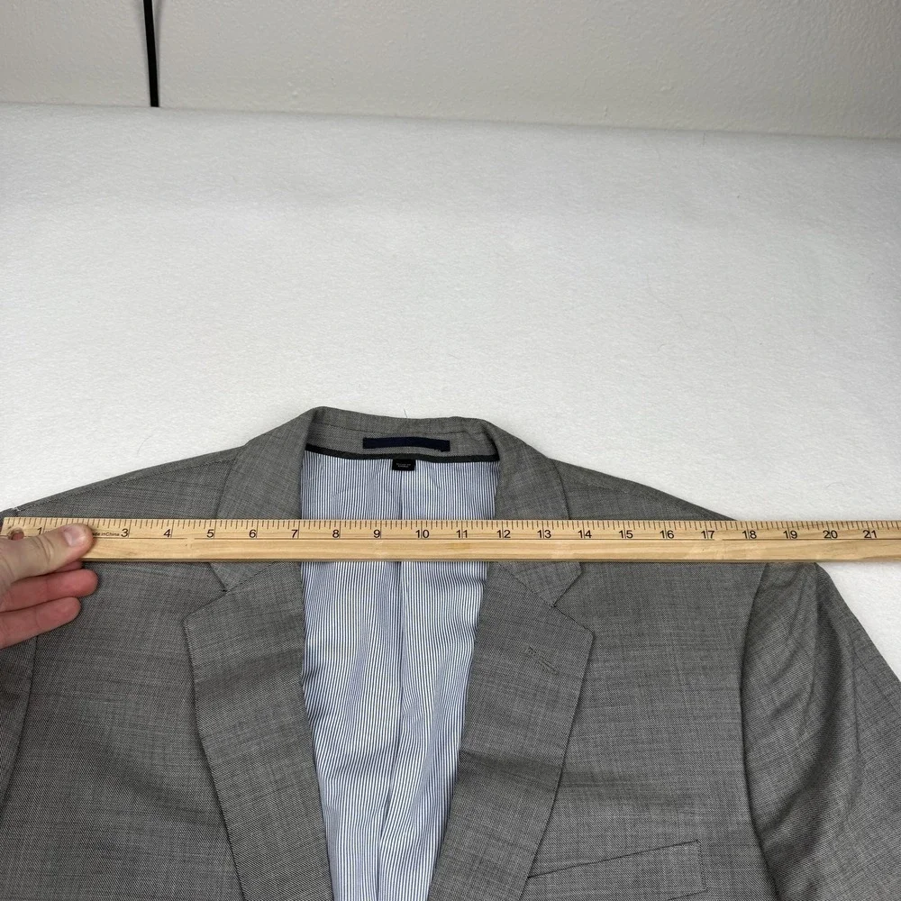 J.Crew Blazer Mens 42R Gray Ludlow Tollegno 1900 Wool Two Button Jacket Slim Fit